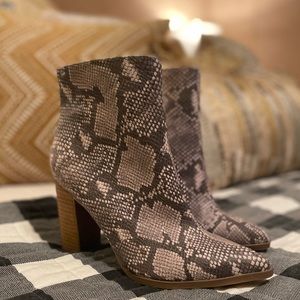 Never worn snake skin booties